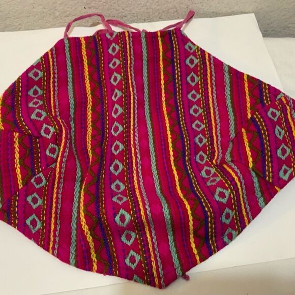 Bright Pink Stitched Halter Top (size: M) T2 - Picture 5 of 8